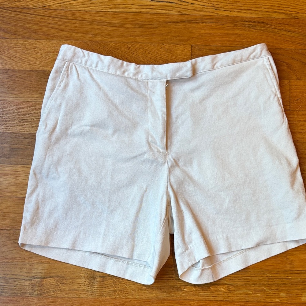 Vintage Esprit Women's Cream Bermudas with Hook Closure